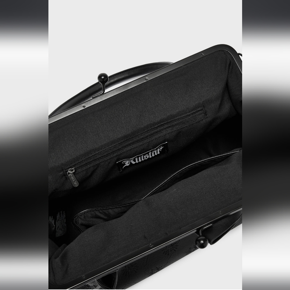 Killstar Black Shoulder Bag with Bow Detail - Picture 5 of 5